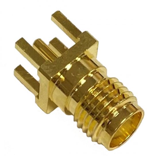 SMA PCB Jack Socket Vertical Mounting Gold Plate